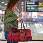 Melbourne Football Club Travel Bag Indigenous Monochrome Dot Art Mascot Style
