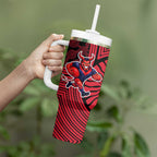 Melbourne Football Club Tumbler With Handle Indigenous Monochrome Dot Art Mascot Style