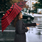 Melbourne Football Club Umbrella Indigenous Monochrome Dot Art Mascot Style