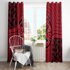 Melbourne Football Club Window Curtain Indigenous Monochrome Dot Art Mascot Style