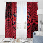 Melbourne Football Club Window Curtain Indigenous Monochrome Dot Art Mascot Style