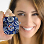 North Melbourne Kangaroos AirPods Case Indigenous Monochrome Dot Art Mascot Style