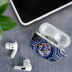North Melbourne Kangaroos AirPods Case Indigenous Monochrome Dot Art Mascot Style
