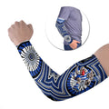 North Melbourne Kangaroos Arm Sleeves Indigenous Monochrome Dot Art Mascot Style