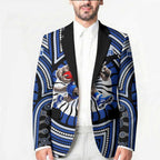North Melbourne Kangaroos Blazer Indigenous Monochrome Dot Art Mascot Style