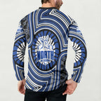 North Melbourne Kangaroos Button Sweatshirt Indigenous Monochrome Dot Art Mascot Style