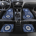 North Melbourne Kangaroos Car Mats Indigenous Monochrome Dot Art Mascot Style