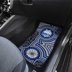 North Melbourne Kangaroos Car Mats Indigenous Monochrome Dot Art Mascot Style