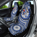 North Melbourne Kangaroos Car Seat Cover Indigenous Monochrome Dot Art Mascot Style