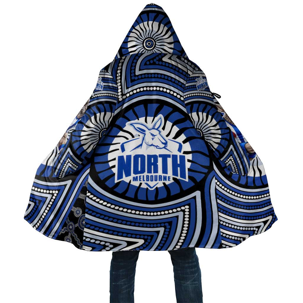 North Melbourne Kangaroos Cloak Indigenous Monochrome Dot Art Mascot Style