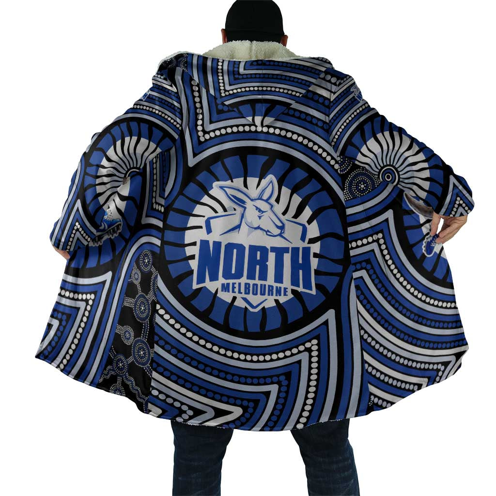 North Melbourne Kangaroos Cloak Indigenous Monochrome Dot Art Mascot Style