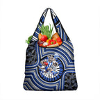 North Melbourne Kangaroos Grocery Bag Indigenous Monochrome Dot Art Mascot Style