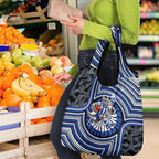 North Melbourne Kangaroos Grocery Bag Indigenous Monochrome Dot Art Mascot Style