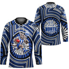 North Melbourne Kangaroos Hockey Jersey Indigenous Monochrome Dot Art Mascot Style