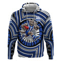 North Melbourne Kangaroos Hoodie Indigenous Monochrome Dot Art Mascot Style