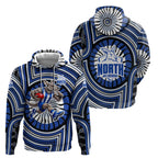 North Melbourne Kangaroos Hoodie Indigenous Monochrome Dot Art Mascot Style