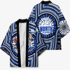 North Melbourne Kangaroos Kimono Indigenous Monochrome Dot Art Mascot Style