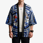 North Melbourne Kangaroos Kimono Indigenous Monochrome Dot Art Mascot Style