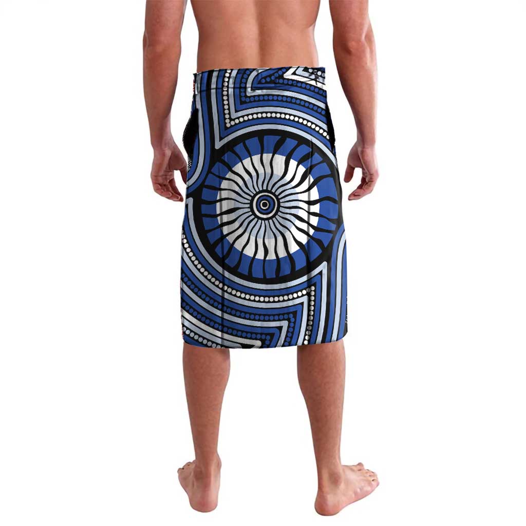 North Melbourne Kangaroos Lavalava Indigenous Monochrome Dot Art Mascot Style