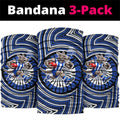 North Melbourne Kangaroos Neck Gaiter Indigenous Monochrome Dot Art Mascot Style