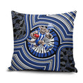 North Melbourne Kangaroos Pillow Cover Indigenous Monochrome Dot Art Mascot Style