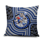 North Melbourne Kangaroos Pillow Cover Indigenous Monochrome Dot Art Mascot Style