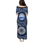 North Melbourne Kangaroos Puletasi Indigenous Monochrome Dot Art Mascot Style