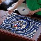 North Melbourne Kangaroos Puzzle Indigenous Monochrome Dot Art Mascot Style