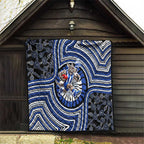 North Melbourne Kangaroos Quilt Indigenous Monochrome Dot Art Mascot Style