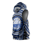 North Melbourne Kangaroos Sleeveless Hoodie Indigenous Monochrome Dot Art Mascot Style