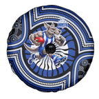 North Melbourne Kangaroos Spare Tire Cover Indigenous Monochrome Dot Art Mascot Style