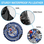 North Melbourne Kangaroos Spare Tire Cover Indigenous Monochrome Dot Art Mascot Style
