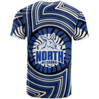 North Melbourne Kangaroos T Shirt Indigenous Monochrome Dot Art Mascot Style