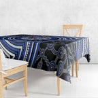 North Melbourne Kangaroos Tablecloth Indigenous Monochrome Dot Art Mascot Style