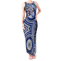 North Melbourne Kangaroos Tank Maxi Dress Indigenous Monochrome Dot Art Mascot Style