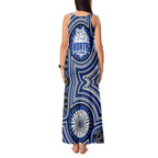 North Melbourne Kangaroos Tank Maxi Dress Indigenous Monochrome Dot Art Mascot Style