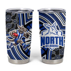 North Melbourne Kangaroos Tumbler Cup Indigenous Monochrome Dot Art Mascot Style