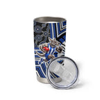 North Melbourne Kangaroos Tumbler Cup Indigenous Monochrome Dot Art Mascot Style