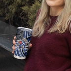 North Melbourne Kangaroos Tumbler Cup Indigenous Monochrome Dot Art Mascot Style
