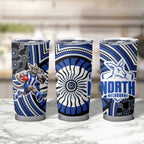 North Melbourne Kangaroos Tumbler Cup Indigenous Monochrome Dot Art Mascot Style