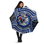 North Melbourne Kangaroos Umbrella Indigenous Monochrome Dot Art Mascot Style