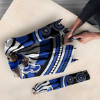 North Melbourne Kangaroos Umbrella Indigenous Monochrome Dot Art Mascot Style