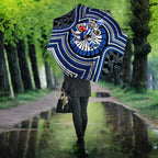 North Melbourne Kangaroos Umbrella Indigenous Monochrome Dot Art Mascot Style