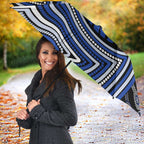 North Melbourne Kangaroos Umbrella Indigenous Monochrome Dot Art Mascot Style