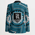 Port Adelaide Football Club Blazer Indigenous Monochrome Dot Art Mascot Style