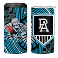 Port Adelaide Football Club 4 in 1 Can Cooler Tumbler Indigenous Monochrome Dot Art Mascot Style
