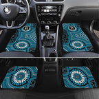 Port Adelaide Football Club Car Mats Indigenous Monochrome Dot Art Mascot Style
