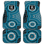 Port Adelaide Football Club Car Mats Indigenous Monochrome Dot Art Mascot Style