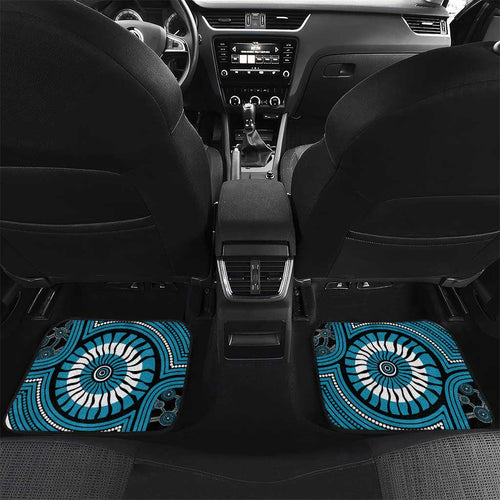 Port Adelaide Football Club Car Mats Indigenous Monochrome Dot Art Mascot Style
