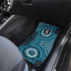 Port Adelaide Football Club Car Mats Indigenous Monochrome Dot Art Mascot Style